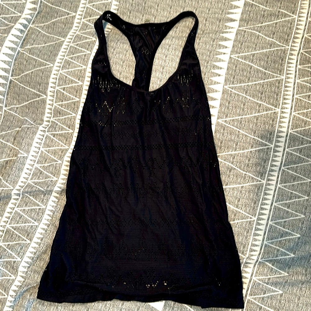 Black later cut outs Lorna Jane tank top size medium